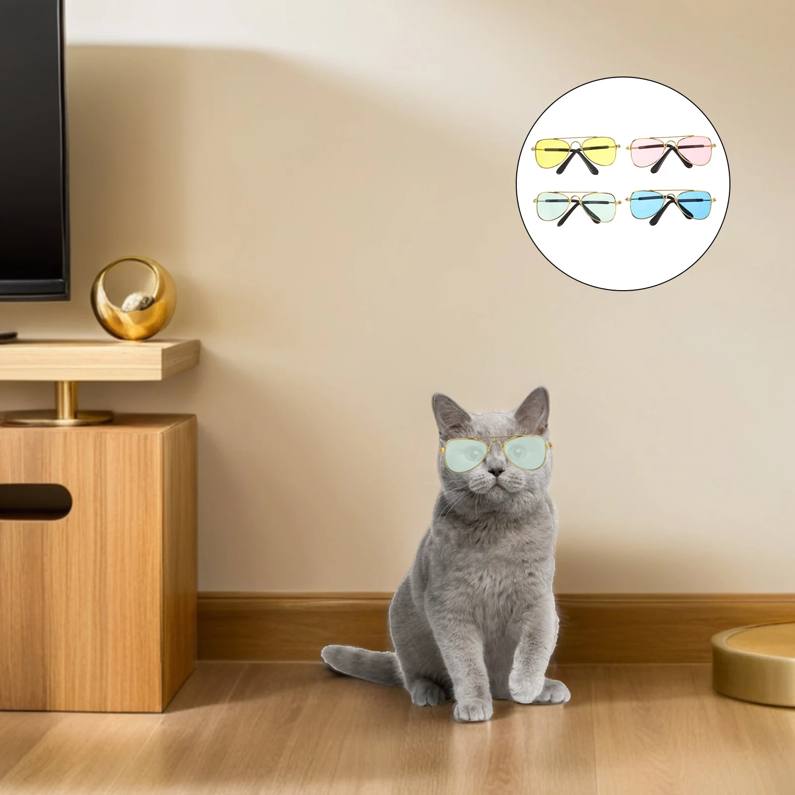 4pcs Pet Sunglasses: Cat Photography Accessories Colored Lens Eyewear For Small Pets Birthday Festival Photo Booth Props -
4pcs Pet Sunglasses: Cat Photography Accessories Colored Lens Eyewear For Small Pets Birthday Festival Photo Booth Props -