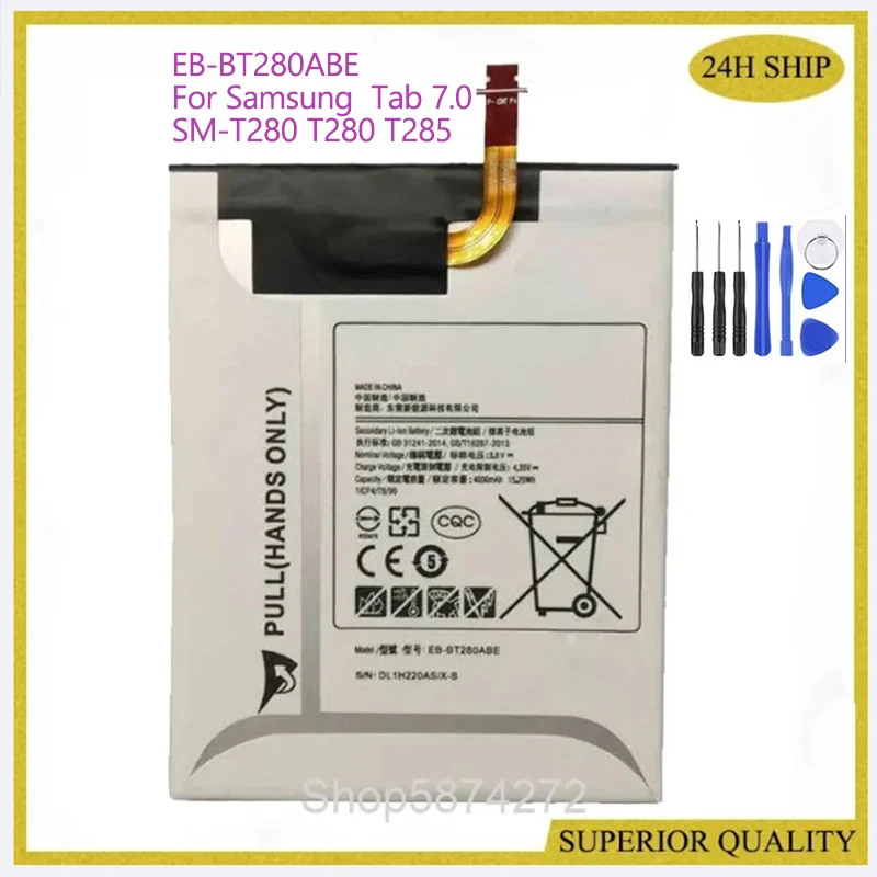 EB-BT280ABE Battery For Samsung GALAXY Tab 7.0 SM-T280 T280 T285 Authenic Batteries 4000mAh
EB-BT280ABE Battery For Samsung GALAXY Tab 7.0 SM-T280 T280 T285 Authenic Batteries 4000mAh