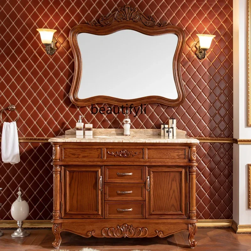 Bathroom Cabinet Red Oak Solid Wood Hand Washing Washbasin Cabinet Combination Washstand Bathroom Cabinet L
Bathroom Cabinet Red Oak Solid Wood Hand Washing Washbasin Cabinet Combination Washstand Bathroom Cabinet L