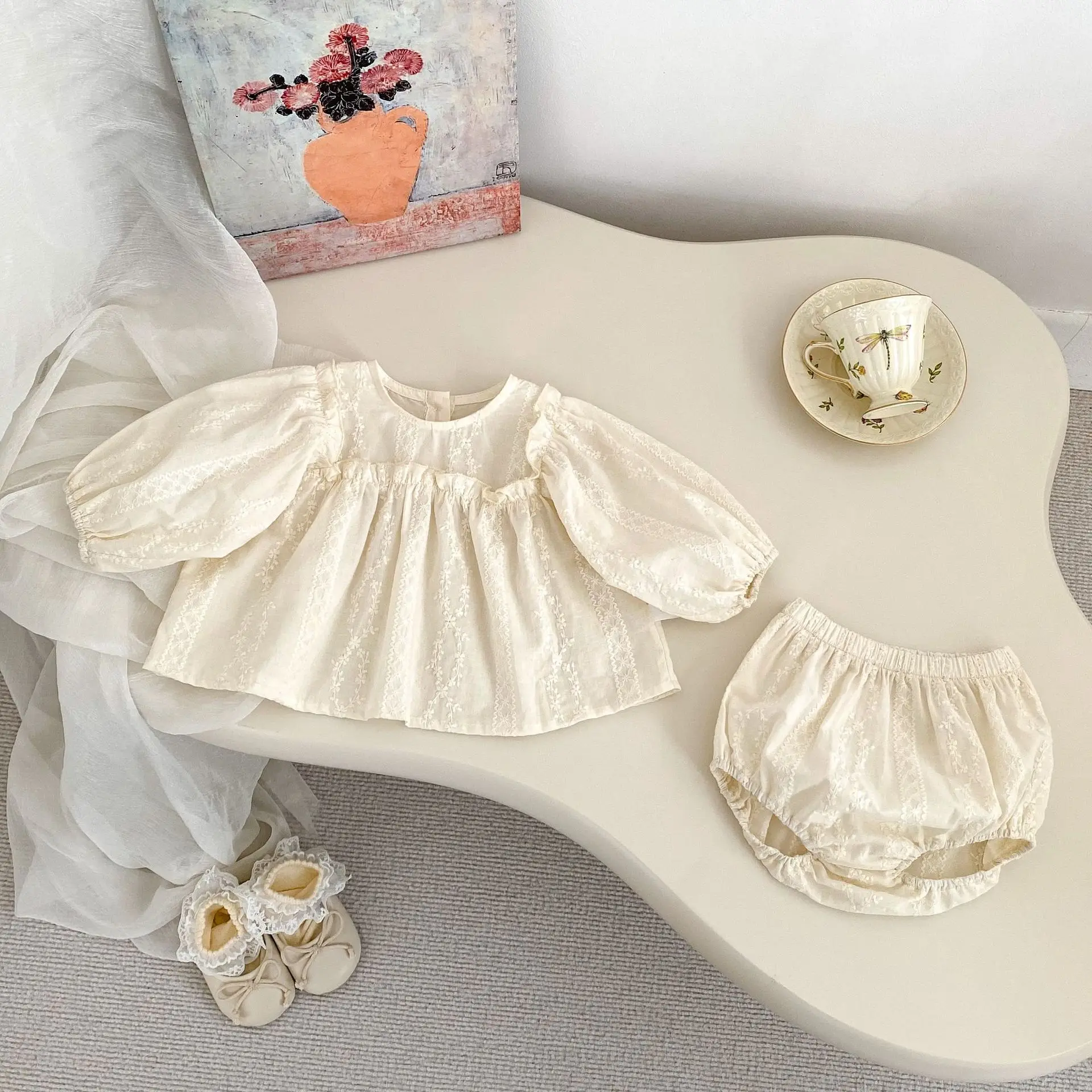 Princess Baby Girl Clothing Set 0-3Years Newborn Kids Long Sleeve Embroidery Shirt Tops+Bloomers Shorts 2PCS Spring Outfits
Princess Baby Girl Clothing Set 0-3Years Newborn Kids Long Sleeve Embroidery Shirt Tops+Bloomers Shorts 2PCS Spring Outfits