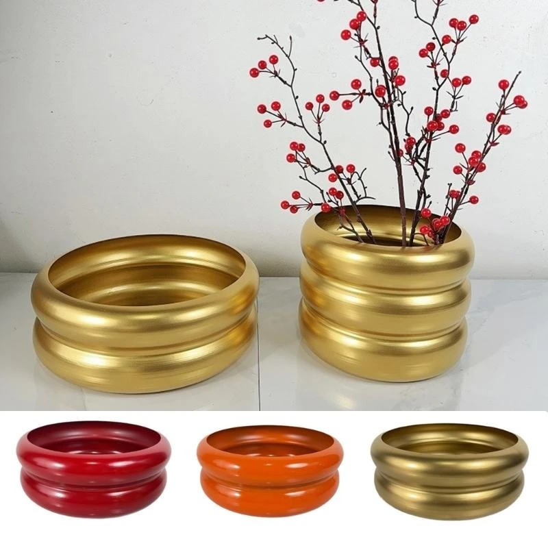 Elegant Metal Flowerpot Flower Arrangement Bucket Phalaenopsis Vase Practical Indoor Plant Container with Drainage Hole KXRE
Elegant Metal Flowerpot Flower Arrangement Bucket Phalaenopsis Vase Practical Indoor Plant Container with Drainage Hole KXRE