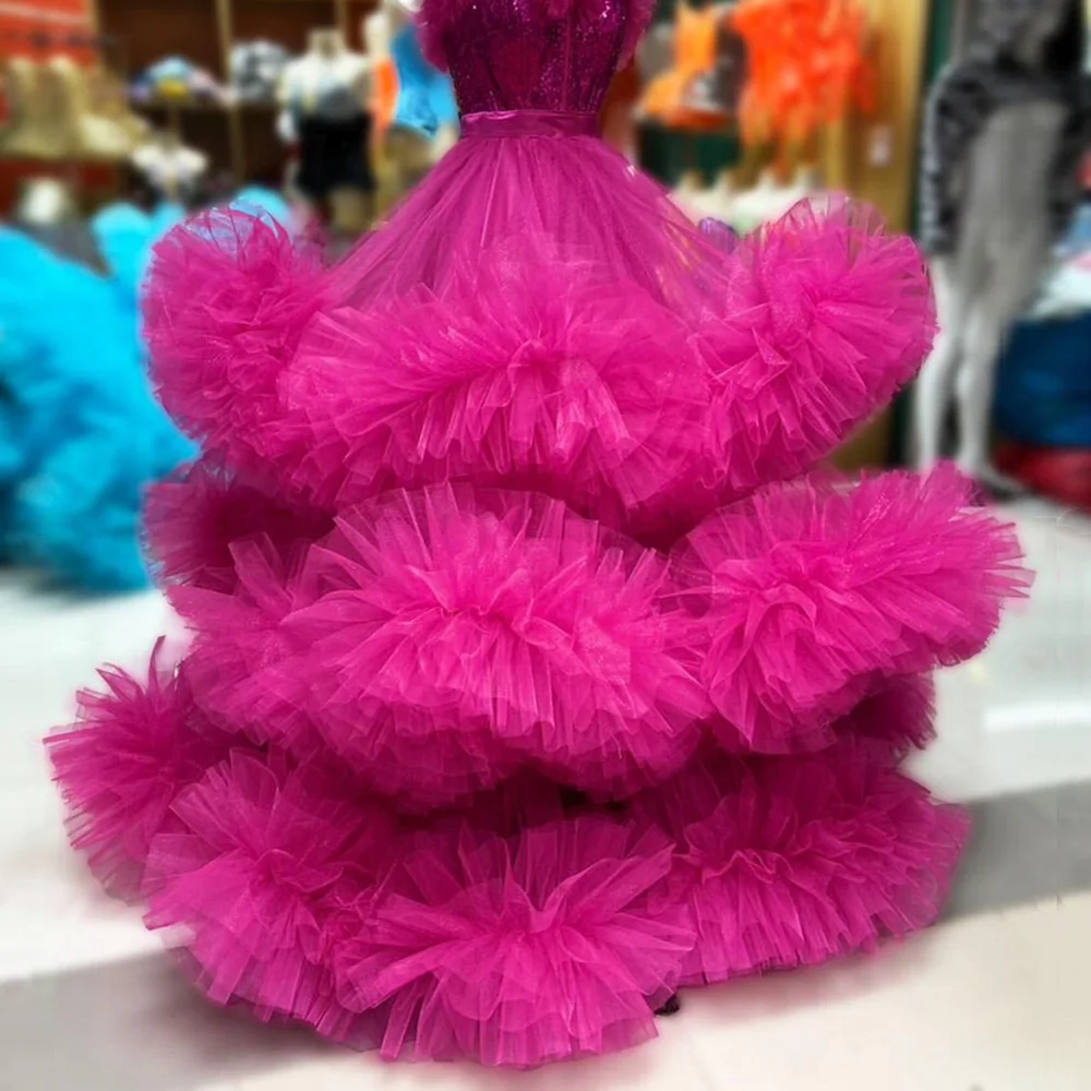 Fuchsia Tiered Tulle Ball Gown Skirt High Waist Puffy Ruffle Tutu Skirt Women Pageant Dancer Skirt Birthday Party Skirts Custom
Fuchsia Tiered Tulle Ball Gown Skirt High Waist Puffy Ruffle Tutu Skirt Women Pageant Dancer Skirt Birthday Party Skirts Custom
