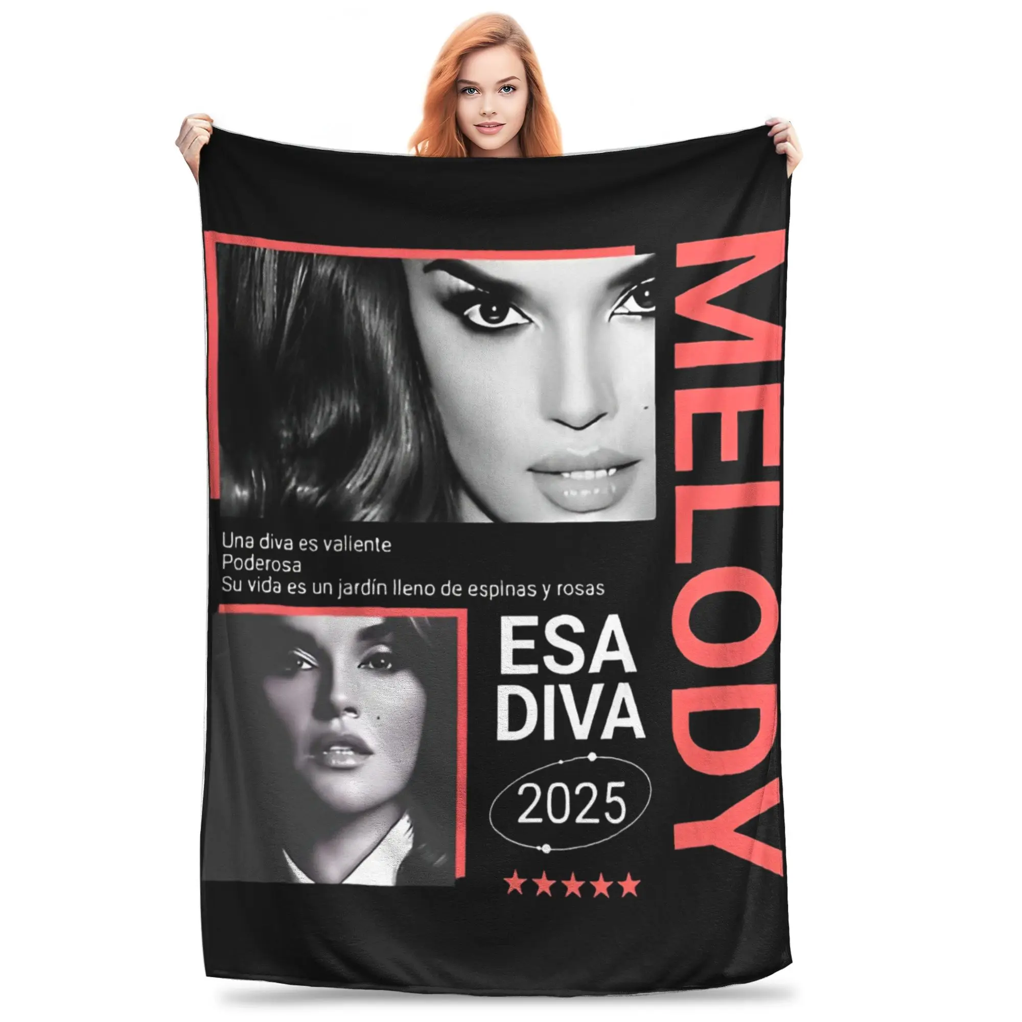 Melody Esa Diva Spain Eurovisions 2025 Blanket for Couch Soft Plush Blanket 50x60 Inch Multiple Sizes Bedspreads for All Seasons
Melody Esa Diva Spain Eurovisions 2025 Blanket for Couch Soft Plush Blanket 50x60 Inch Multiple Sizes Bedspreads for All Seasons