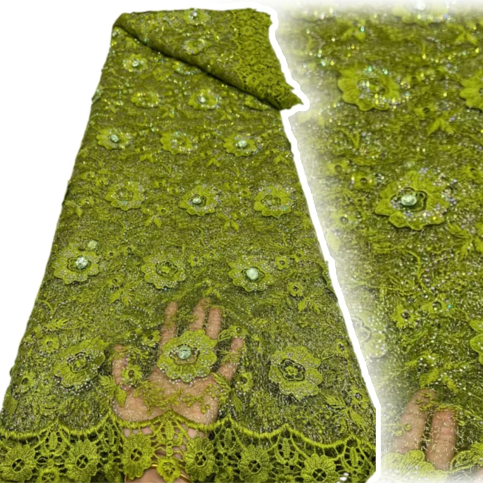 African Guipure Cord Lace Fabric 2026 High Quality Nigerian Water Soluble Lace Fabrics 5 Yards For Wedding Dresses Party 2843
African Guipure Cord Lace Fabric 2026 High Quality Nigerian Water Soluble Lace Fabrics 5 Yards For Wedding Dresses Party 2843