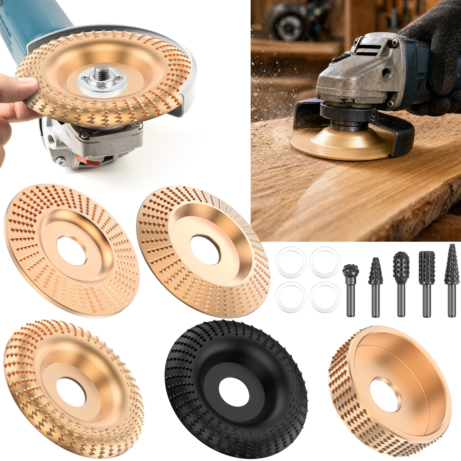 14 Pcs Woodworking Wood Carving Discs Set Angle Grinder Polishing Pad Wood Shaping Tool Abrasive Disc Rotary Wood Grinding Wheel
14 Pcs Woodworking Wood Carving Discs Set Angle Grinder Polishing Pad Wood Shaping Tool Abrasive Disc Rotary Wood Grinding Wheel