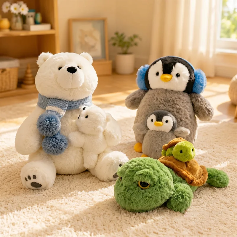 28CM Cute Simulation Polar Mother-Child Bear Tortoise Penguin Plush Toys Soft Realistic Cartoon Animal Plushie Kid Birthday Gift
28CM Cute Simulation Polar Mother-Child Bear Tortoise Penguin Plush Toys Soft Realistic Cartoon Animal Plushie Kid Birthday Gift