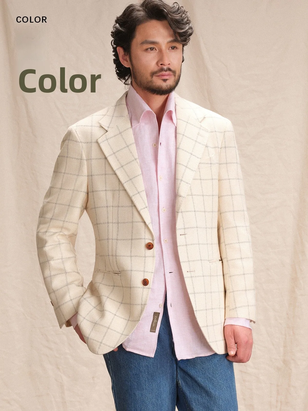 CULTUM Italian Style Men's Casual Half Linen Suit Breathable Comfortable Vintage Window Grid Pattern Business Gentleman Sprin...
CULTUM Italian Style Men's Casual Half Linen Suit Breathable Comfortable Vintage Window Grid Pattern Business Gentleman Sprin...