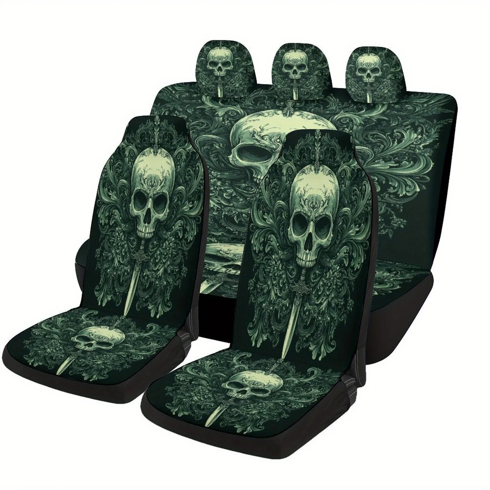 Набор чехлов для автомобильных сидений с орнаментом в виде черепа для большинства автомобилей, модные новые декоративные защитные чехлы для автомобильных сидений, полный комплект, Univers
Набор чехлов для автомобильных сидений с орнаментом в виде черепа для большинства автомобилей, модные новые декоративные защитные чехлы для автомобильных сидений, полный комплект, Univers