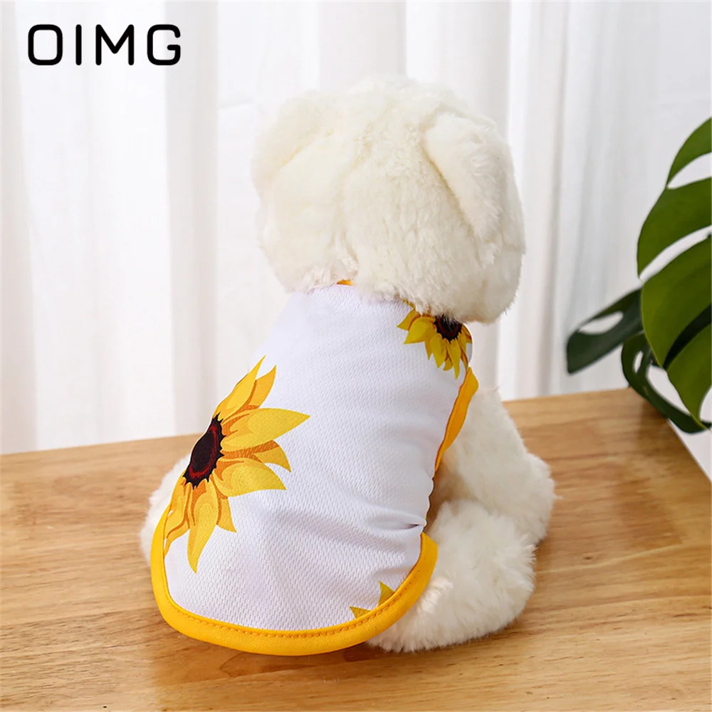 OIMG Cute Cartoon Small Dogs Clothing Summer Thin Pet Sleeveless T-shirt French Bulldog Teddy Sun Flower Cat Dog Breathable Vest
OIMG Cute Cartoon Small Dogs Clothing Summer Thin Pet Sleeveless T-shirt French Bulldog Teddy Sun Flower Cat Dog Breathable Vest