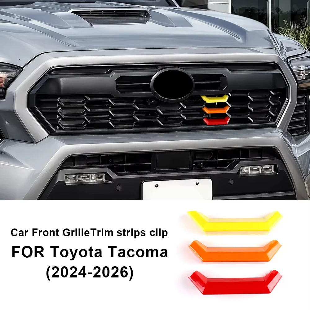 Новый продукт для Toyota Tacoma 2024 2025 2026, значок передней решетки, эмблема, полоса воздухозаборника, автоаксессуары, 3 цвета
Новый продукт для Toyota Tacoma 2024 2025 2026, значок передней решетки, эмблема, полоса воздухозаборника, автоаксессуары, 3 цвета