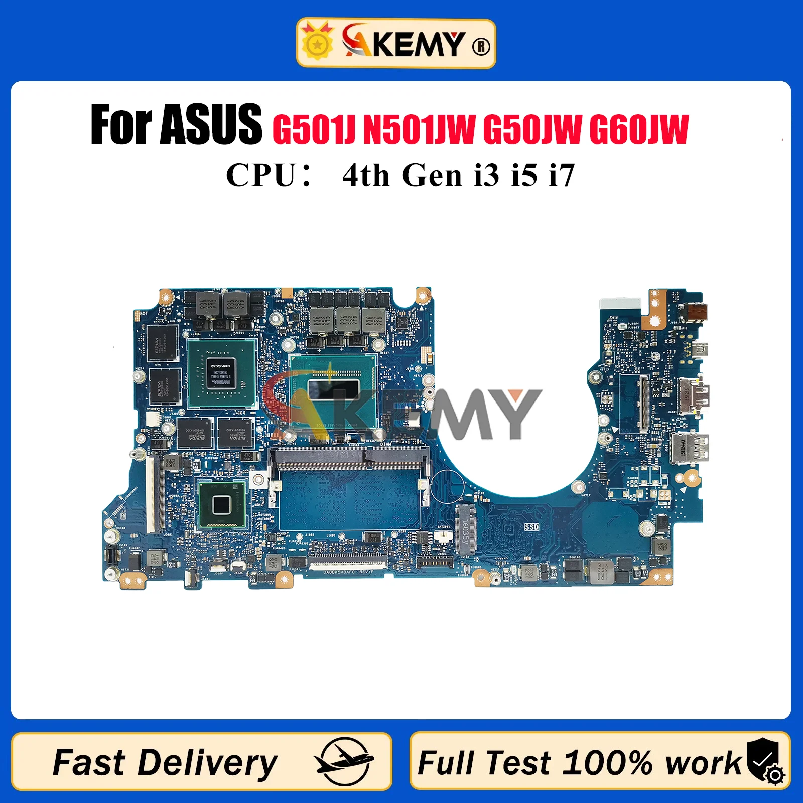 N501JW Laptop Motherboard For ASUS ROG N501J G501J N501JW Notebook Mainboard With i3 i5 i7 CPU 100% tests OK fast shipping stk
N501JW Laptop Motherboard For ASUS ROG N501J G501J N501JW Notebook Mainboard With i3 i5 i7 CPU 100% tests OK fast shipping stk