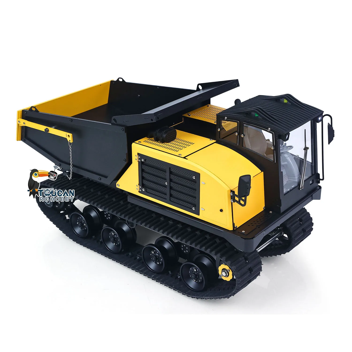 WKLC RC Dump Truck T14R 1/14 Metal Hydraulic Panther Crawler Tracked Tipper Construction Machine Light Sound System Flysky ST8
WKLC RC Dump Truck T14R 1/14 Metal Hydraulic Panther Crawler Tracked Tipper Construction Machine Light Sound System Flysky ST8