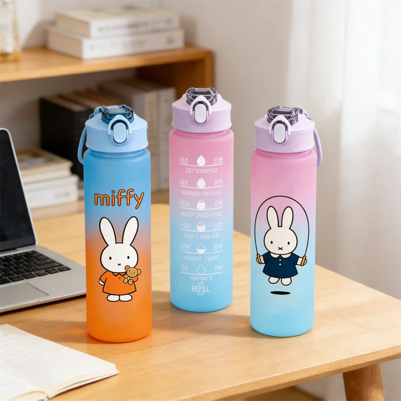 750ml Bottle Miffy Gradient Water Cup Kawaii Anime Graduated Cups Portable Outdoor Printing Jug Straw Kettle Travel Mug Supplies
750ml Bottle Miffy Gradient Water Cup Kawaii Anime Graduated Cups Portable Outdoor Printing Jug Straw Kettle Travel Mug Supplies