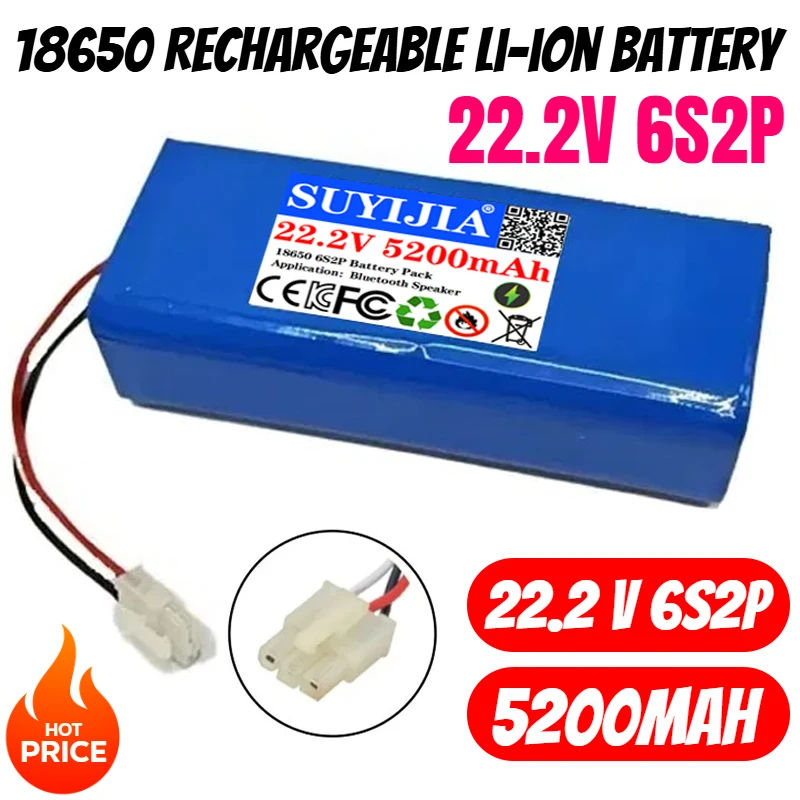 Новый литий-ионный аккумулятор 6S2P 22,2 В, 5200 мАч, 18650, аккумуляторная батарея для DIY/RC Drone/Robot-защита BMS
Новый литий-ионный аккумулятор 6S2P 22,2 В, 5200 мАч, 18650, аккумуляторная батарея для DIY/RC Drone/Robot-защита BMS