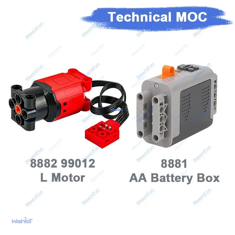 Технический мотор Power Functions L 88003, батарейный блок AA 8881, набор строительных блоков, детали, совместимые со всеми брендами поездов
Технический мотор Power Functions L 88003, батарейный блок AA 8881, набор строительных блоков, детали, совместимые со всеми брендами поездов