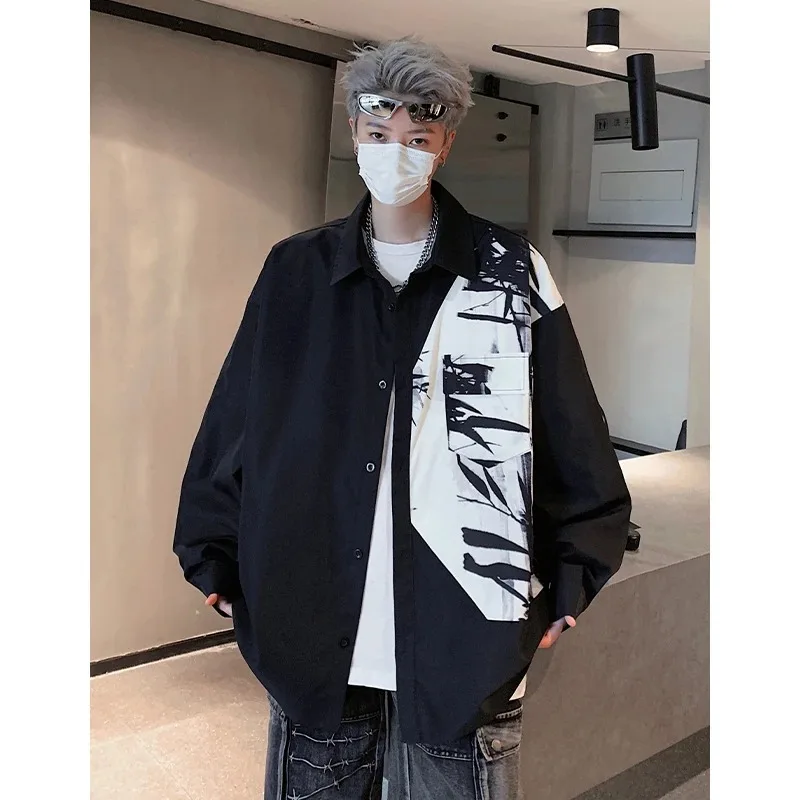Black and White Contrast Ink Painting Shirt Men's Early Autumn New Chinese Style Long Sleeves High-End Jacket
Black and White Contrast Ink Painting Shirt Men's Early Autumn New Chinese Style Long Sleeves High-End Jacket