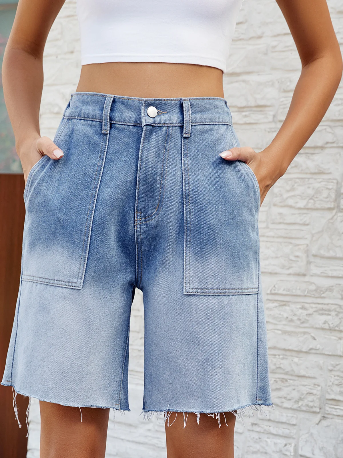 Women's High Waist Street Style Denim Shorts Washed Casual Gradient Five-Point Jeans Spring Summer New Arrival Cotton 100
Women's High Waist Street Style Denim Shorts Washed Casual Gradient Five-Point Jeans Spring Summer New Arrival Cotton 100