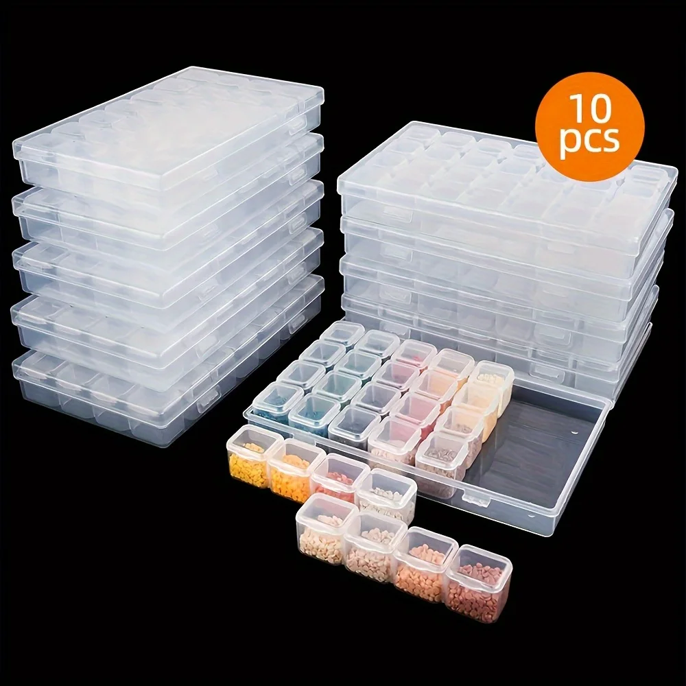 280 Slots Diamond Painting Storage, Containers Accessories and Tools Boxes, Bead Organizer 28 Grids 10pcs for Nail Craft
280 Slots Diamond Painting Storage, Containers Accessories and Tools Boxes, Bead Organizer 28 Grids 10pcs for Nail Craft