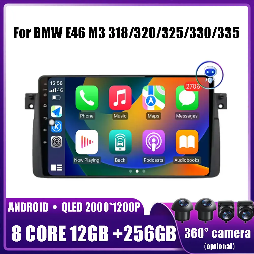 4G Android OS для BMW E46 M3 318/320/325/330/335, автомобильный мультимедийный стереопроигрыватель, GPS-навигация, QLED экран, Wi-Fi
4G Android OS для BMW E46 M3 318/320/325/330/335, автомобильный мультимедийный стереопроигрыватель, GPS-навигация, QLED экран, Wi-Fi