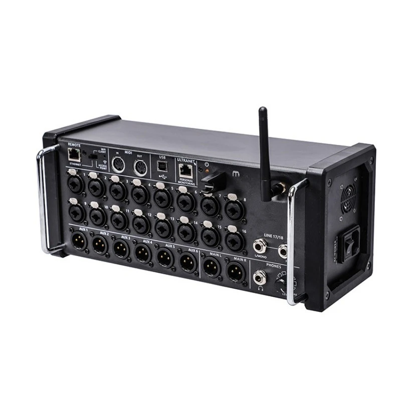 Digital Mixer 18 Channel with WIFI Module USB Audio Interface Studio Rack Mixer