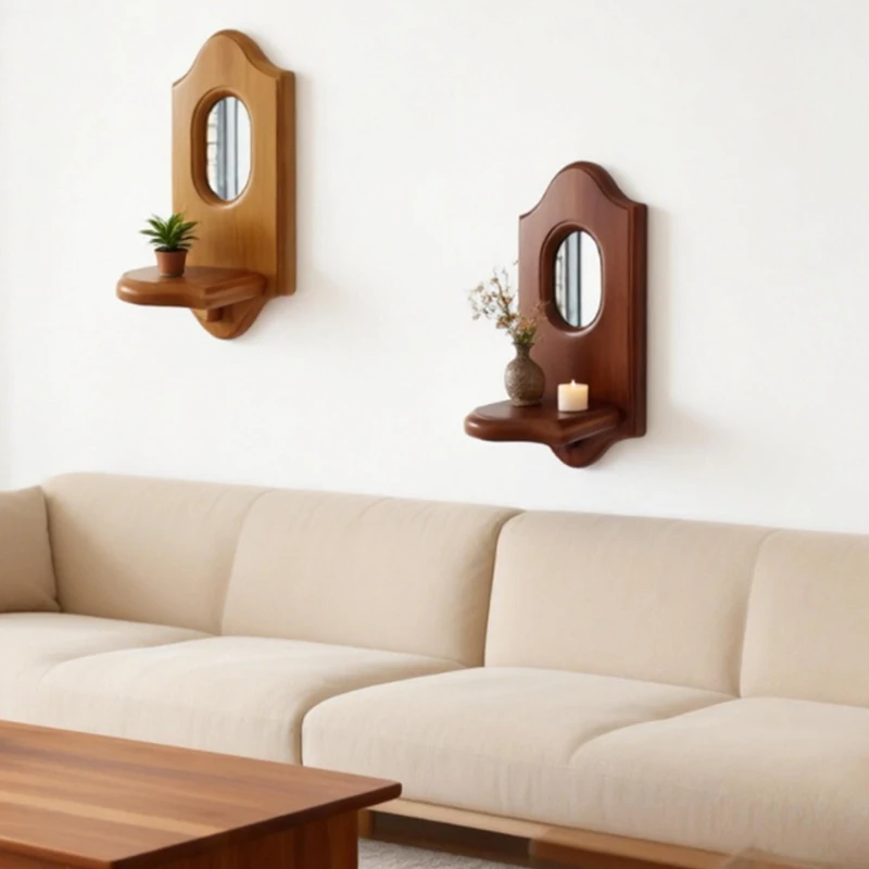 Mid-century Wall Hanging Decorative Shelf for Living Room and Bedroom Wall Decoration No-drill Solid Wood Aroma Candle Holder
Mid-century Wall Hanging Decorative Shelf for Living Room and Bedroom Wall Decoration No-drill Solid Wood Aroma Candle Holder