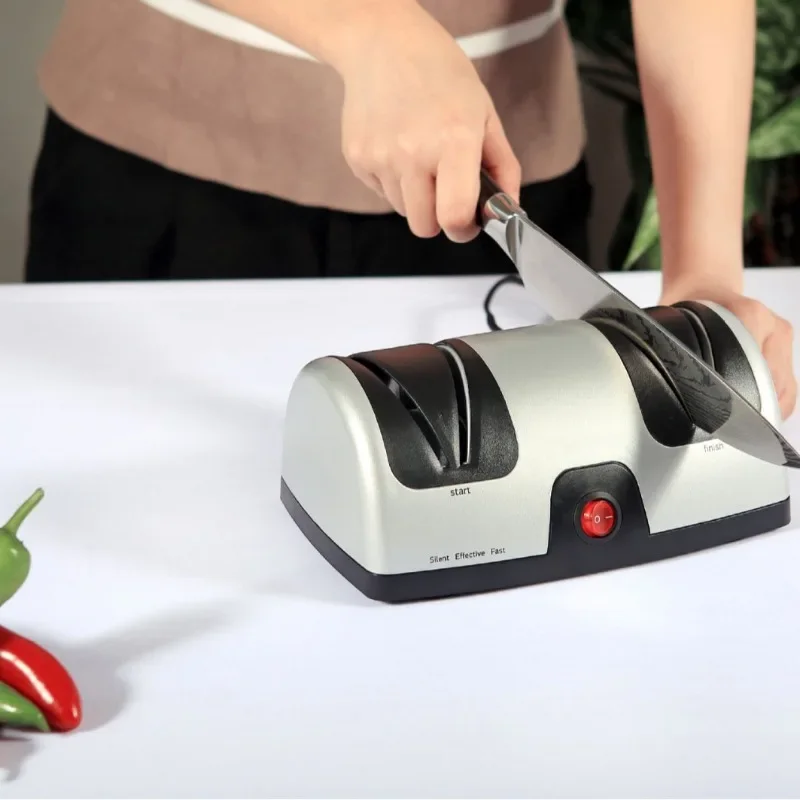 Two-stage diamond, electric knife sharpener, kitchen gadget multi-function automatic knife sharpener for home use
Two-stage diamond, electric knife sharpener, kitchen gadget multi-function automatic knife sharpener for home use