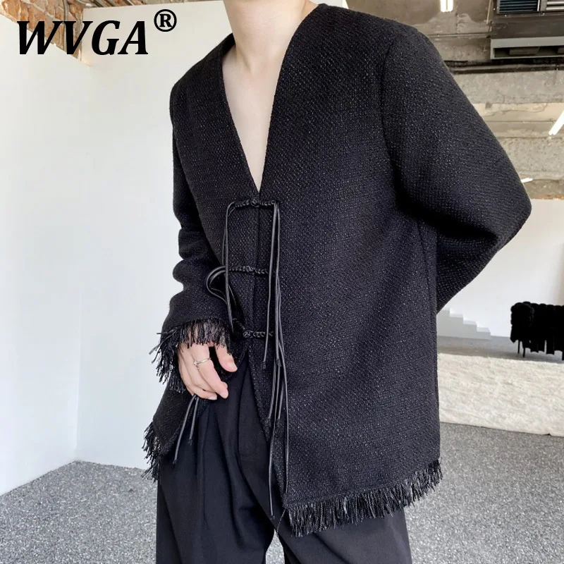 WVGA Autumn Winter New Man Tide Chinese Style Buckle Design Suit Jackets Trendy Handsome Tassels Niche Chic Casual Blazer W11161 
WVGA Autumn Winter New Man Tide Chinese Style Buckle Design Suit Jackets Trendy Handsome Tassels Niche Chic Casual Blazer W11161