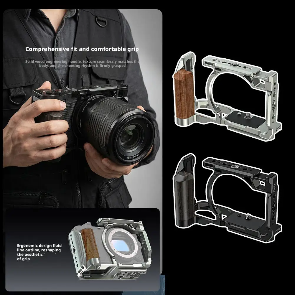 Для Nikon ZR деревянная ручка из алюминиевого сплава, клетка для камеры, клетка для кролика для Nikon, полная клетка ZR, расширительная рамка для DSLR камеры
Для Nikon ZR деревянная ручка из алюминиевого сплава, клетка для камеры, клетка для кролика для Nikon, полная клетка ZR, расширительная рамка для DSLR камеры