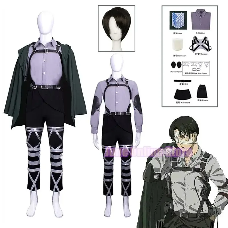 Attack on Titan The Final Season Levi Ackerman Cosplay Costume Wig Cloak Belt Scouting Legion Cape Red Scarf Shingeki no Kyojin
Attack on Titan The Final Season Levi Ackerman Cosplay Costume Wig Cloak Belt Scouting Legion Cape Red Scarf Shingeki no Kyojin