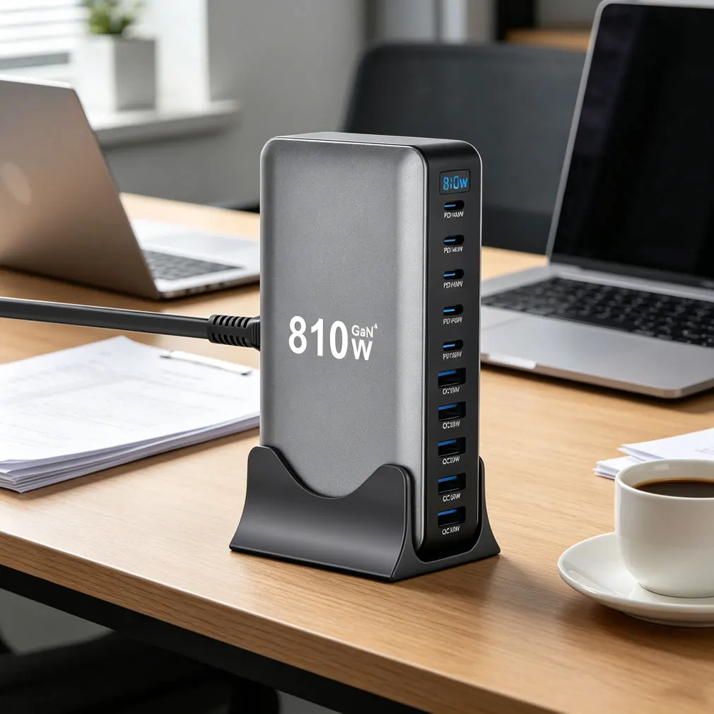 Hot 810W GaN Fast Charging Desktop 10-port 5C5A USB Type C PD3.1 Charger Fast Charging for iPhone Mobile & Tablets Dropshipping
Hot 810W GaN Fast Charging Desktop 10-port 5C5A USB Type C PD3.1 Charger Fast Charging for iPhone Mobile & Tablets Dropshipping