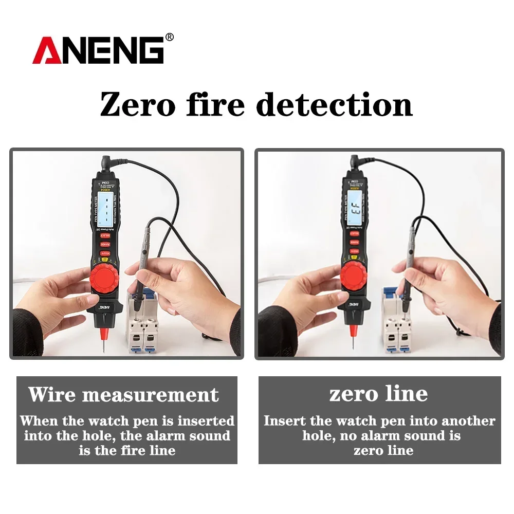 NCV Capacitance Resistance Diode Ohm Tester Tools ANENG A3004 Digital Pen type Multimeter 4000 Counts AC/DC Current Voltage Test
NCV Capacitance Resistance Diode Ohm Tester Tools ANENG A3004 Digital Pen type Multimeter 4000 Counts AC/DC Current Voltage Test