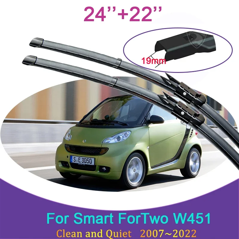 For Smart ForTwo W451 2007~2022 2020 2021 Two Frameless Rubber Wipers Snow Scraping Front Windshield Brushes Car Accessories
For Smart ForTwo W451 2007~2022 2020 2021 Two Frameless Rubber Wipers Snow Scraping Front Windshield Brushes Car Accessories