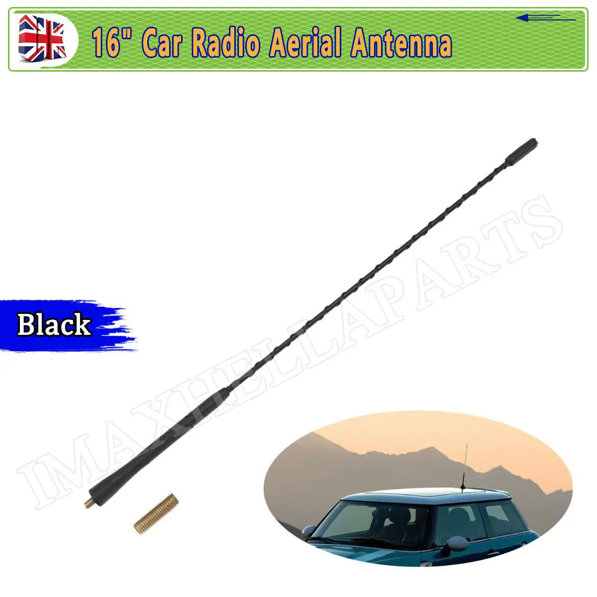 CAR RADIO FLEXIBLE ANTI NOISE BEE-STING AERIAL ARIEL ARIAL ANTENNA 16" UNIVERSAL Signal Receiver Line Car Accessories
CAR RADIO FLEXIBLE ANTI NOISE BEE-STING AERIAL ARIEL ARIAL ANTENNA 16" UNIVERSAL Signal Receiver Line Car Accessories