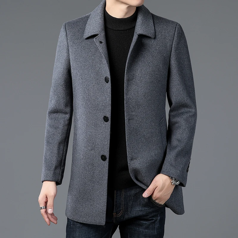 Double-Sided Woolen Overcoat For Men High-Quality And Fashionable Autumn And Winter New Mid-Length Woolen Overcoat For Men
Double-Sided Woolen Overcoat For Men High-Quality And Fashionable Autumn And Winter New Mid-Length Woolen Overcoat For Men