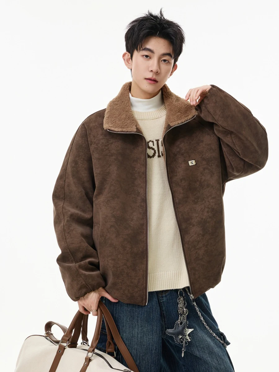 American Sle Lamb Velvet Collar PU Leather Cotton Jaet Men Winter New Faion Loose Retro Thi Warm Cotton Coat
American Sle Lamb Velvet Collar PU Leather Cotton Jaet Men Winter New Faion Loose Retro Thi Warm Cotton Coat