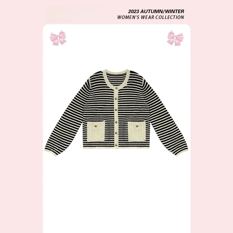 Женский кардиган-свитер Forever 2 Gate Gold Bule в ретро-стиле с полосками, осенне-зимняя новинка, длинный вязаный свитер с V-образным вырезом
Женский кардиган-свитер Forever 2 Gate Gold Bule в ретро-стиле с полосками, осенне-зимняя новинка, длинный вязаный свитер с V-образным вырезом