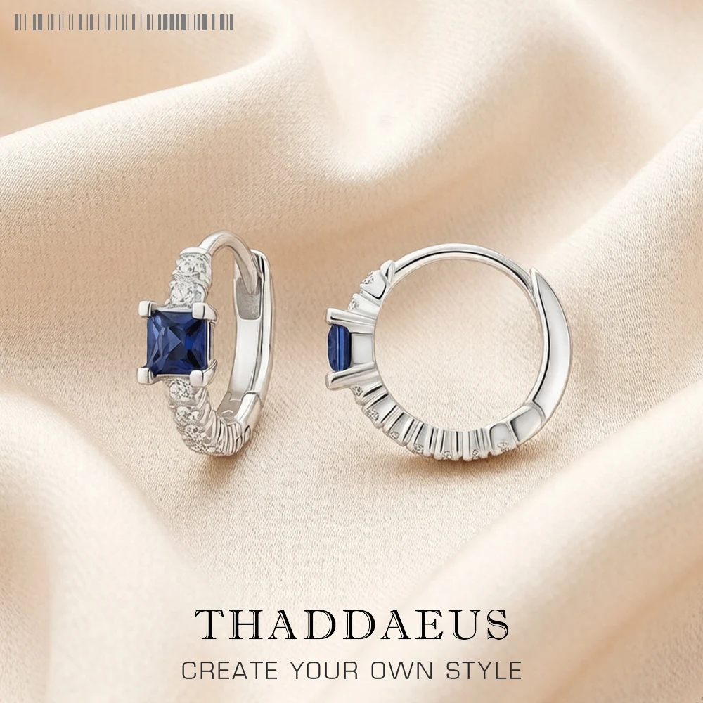 Blue Stone Timeless Creole Hinged Hoop Earrings Europe Glam Fine Jewerly For Women Gift In Solid 925 Sterling Silver
Blue Stone Timeless Creole Hinged Hoop Earrings Europe Glam Fine Jewerly For Women Gift In Solid 925 Sterling Silver