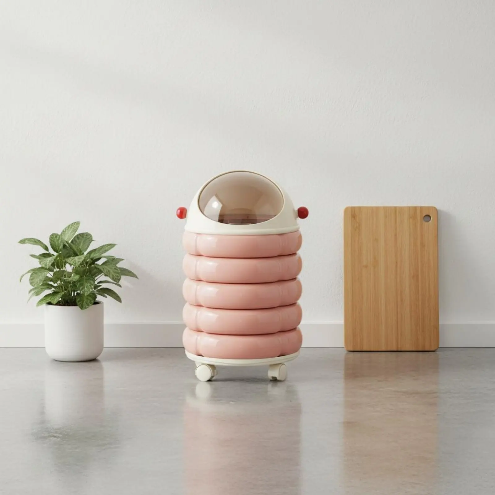 Lidded Trash Bin Easy to Move Wheeled Trash Can Narrow Space Waste Bin Gliding Wheels Modern Design for Bedroom
Lidded Trash Bin Easy to Move Wheeled Trash Can Narrow Space Waste Bin Gliding Wheels Modern Design for Bedroom