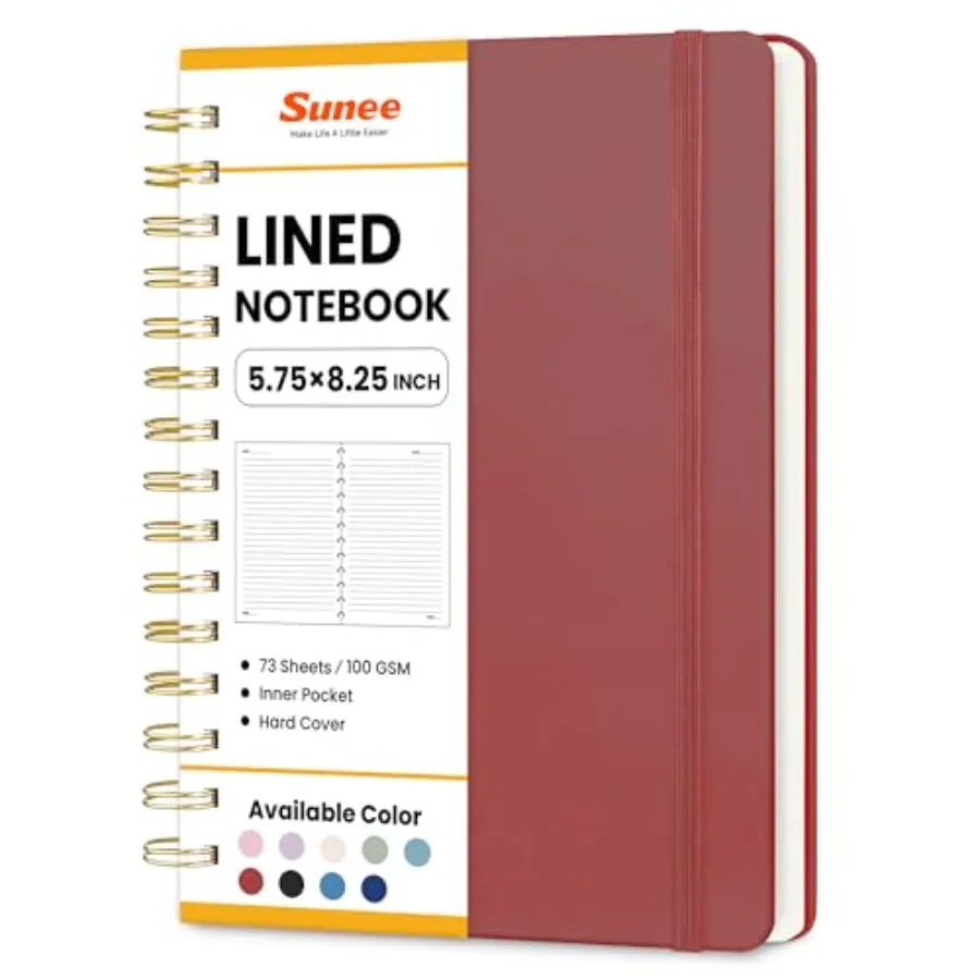 Lined Spiral Journal Notebook for Women, 146 Pages College Ruled Hardcover Journaling Notebook for Work, Note Taking and Office
Lined Spiral Journal Notebook for Women, 146 Pages College Ruled Hardcover Journaling Notebook for Work, Note Taking and Office