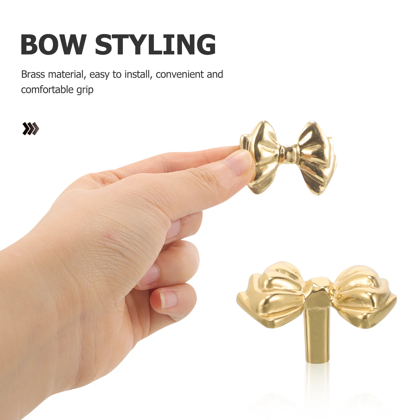 Brass Cabinet Knobs Bow Shaped Drawer Pulls Decorative Furniture Handles Small Knobs For Dressers Closets Easy Install
Brass Cabinet Knobs Bow Shaped Drawer Pulls Decorative Furniture Handles Small Knobs For Dressers Closets Easy Install