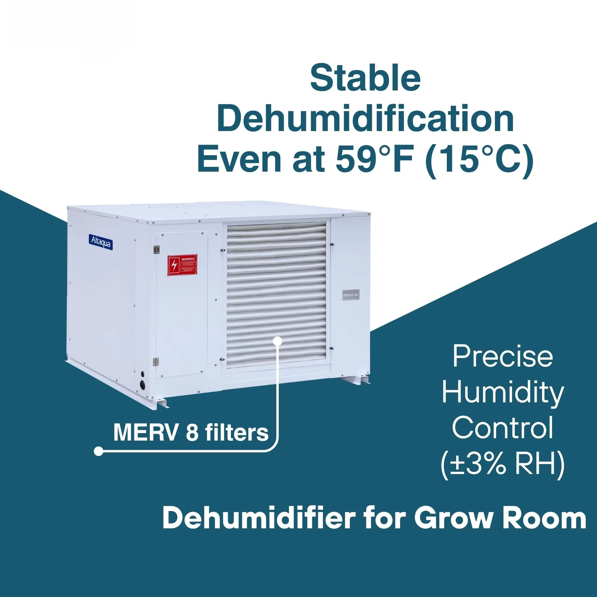 Altaqua Hemp Ceiling Mounted Greenhouse Industrial Dehumidifier for Grow Room
Altaqua Hemp Ceiling Mounted Greenhouse Industrial Dehumidifier for Grow Room