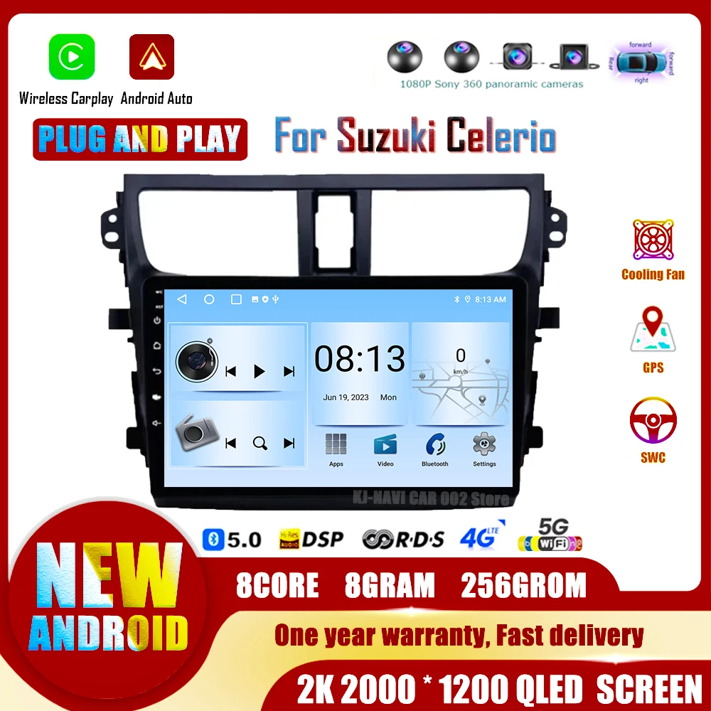 Android 14 Car Player For Suzuki Celerio 2015 - 2018 Carplay WIFI BT FM Radio GPS Player Video Out SWC with Frame Stereo Audio
Android 14 Car Player For Suzuki Celerio 2015 - 2018 Carplay WIFI BT FM Radio GPS Player Video Out SWC with Frame Stereo Audio