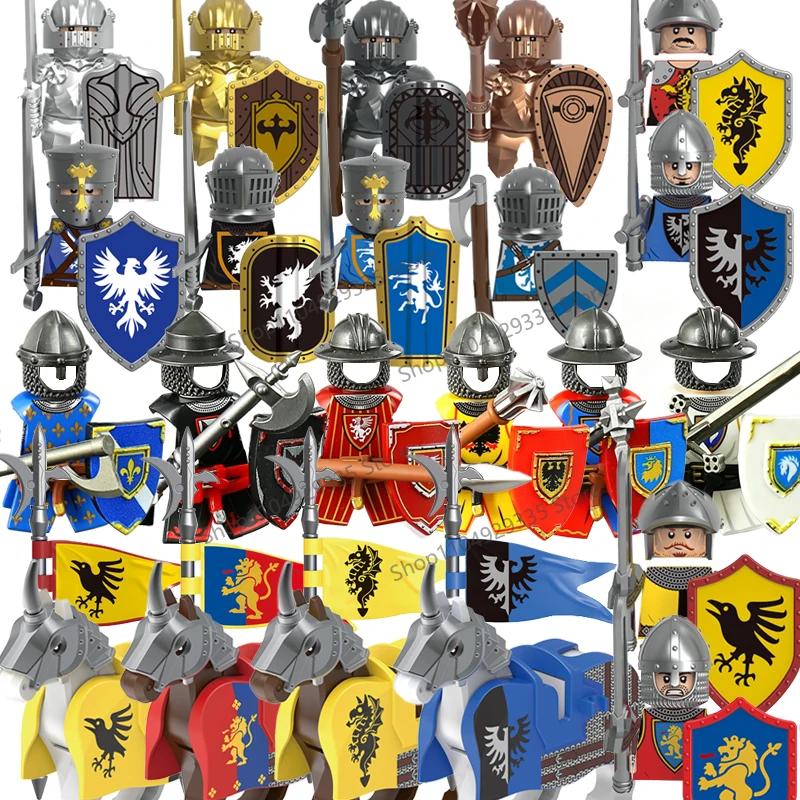 MOC Medieval Building Blocks Accessories Castles Gothic Knights Dragon Lion Warrior Horse Helmets Shields Armors Axes Bricks Toy
MOC Medieval Building Blocks Accessories Castles Gothic Knights Dragon Lion Warrior Horse Helmets Shields Armors Axes Bricks Toy