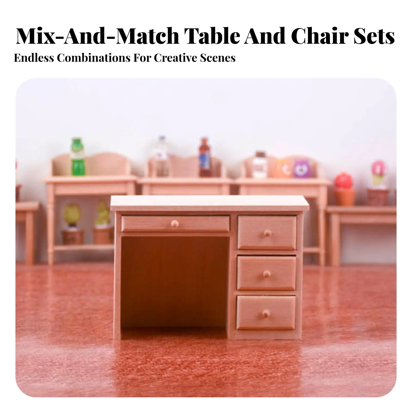 1/12 Scale Study Desk Realistic Design Wooden Dollhouse Desk Set 1/12 Scale Office Furniture Highly Detailed for Room Decoration
1/12 Scale Study Desk Realistic Design Wooden Dollhouse Desk Set 1/12 Scale Office Furniture Highly Detailed for Room Decoration