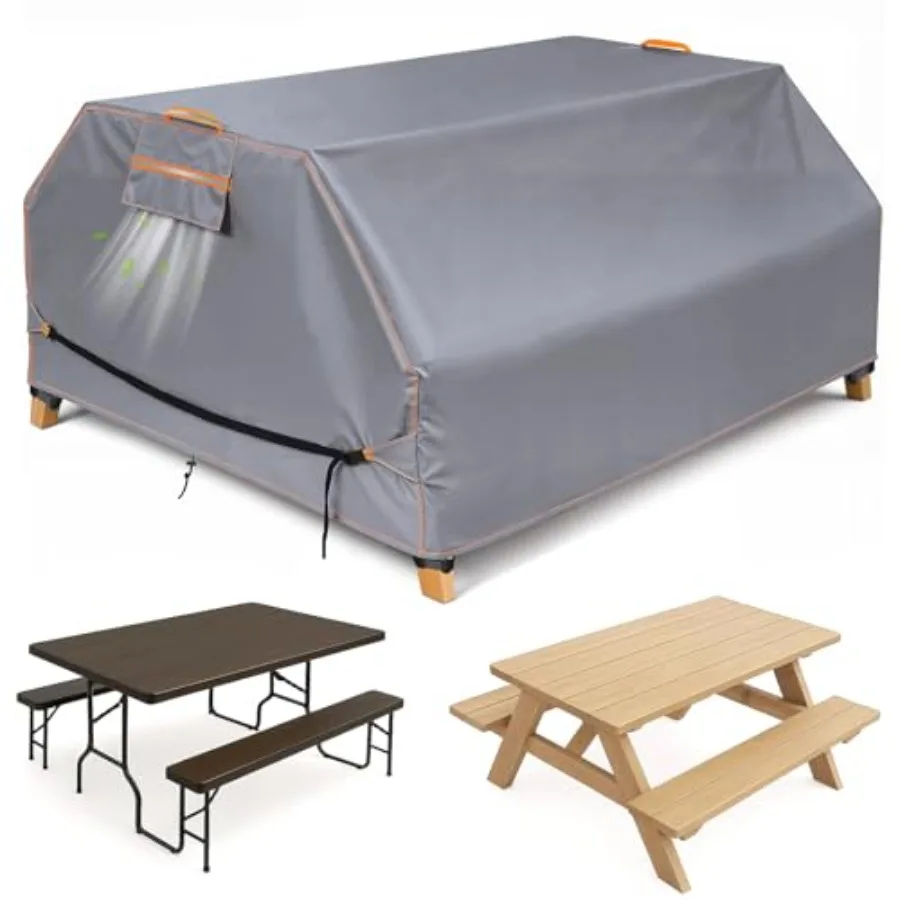 Picnic Table Cover 70/72 Inch Patio Picnic Table Bench Cover Heavy Duty 420D Oxford Fabric Waterproof Anti UV Windproof with Ad
Picnic Table Cover 70/72 Inch Patio Picnic Table Bench Cover Heavy Duty 420D Oxford Fabric Waterproof Anti UV Windproof with Ad