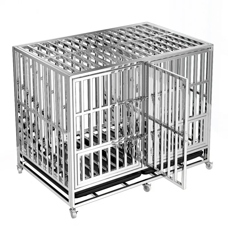 Stainless steel dog cage with partition mother and child cage square tube double cage large pet golden retriever ken
Stainless steel dog cage with partition mother and child cage square tube double cage large pet golden retriever ken
