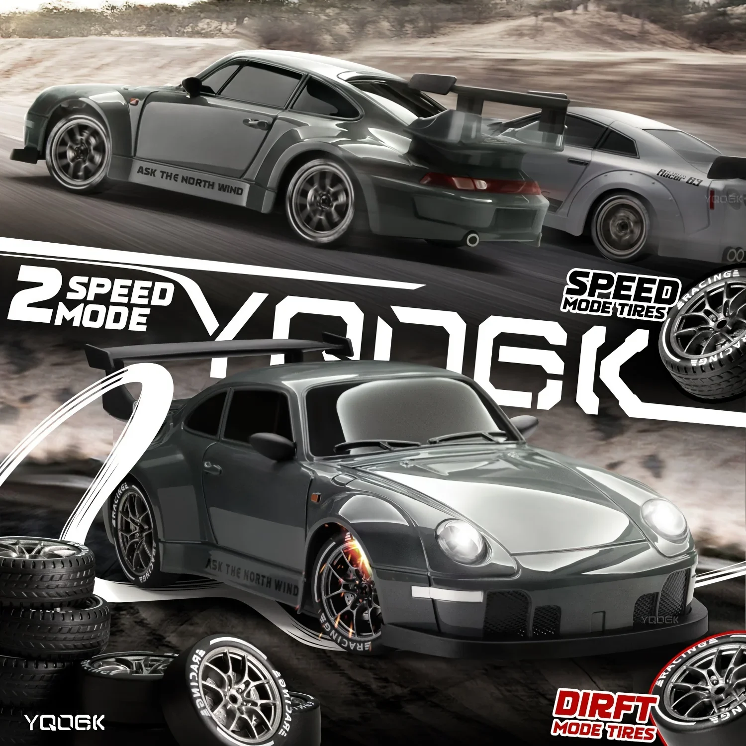 New 1:24 Remote Control 4WD Racing Car Drift Car Electric Racing Car 2.4Ghz Remote Control Front & Rear Controllable LED Lights
New 1:24 Remote Control 4WD Racing Car Drift Car Electric Racing Car 2.4Ghz Remote Control Front & Rear Controllable LED Lights