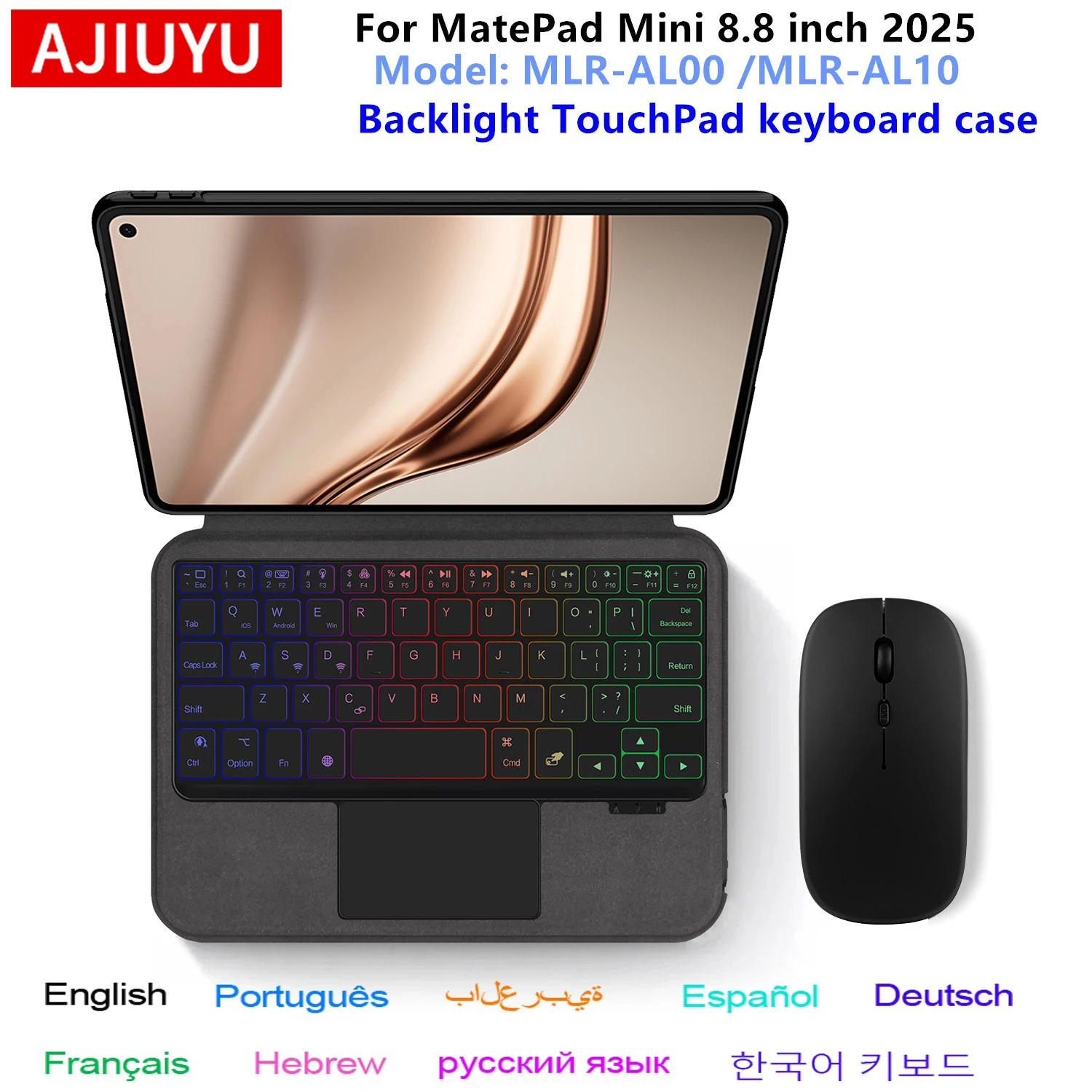 Magic Keyboard Case For Huawei MatePad Mini 2025 8.8" Tablet Matepad mini 8.8 Inch MLR-AL00 AL10 Backlight Keyboard Cover Folio