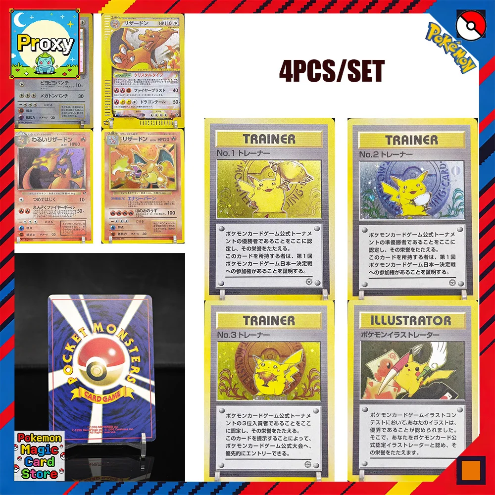 Коллекционные карты Pokemon PTCG (японские, неоригинальные) Пикачу, Чаризард, Лугия, серия Neo №1/2/3, голографические, для тренировок и соревнований, настольная игра
Коллекционные карты Pokemon PTCG (японские, неоригинальные) Пикачу, Чаризард, Лугия, серия Neo №1/2/3, голографические, для тренировок и соревнований, настольная игра