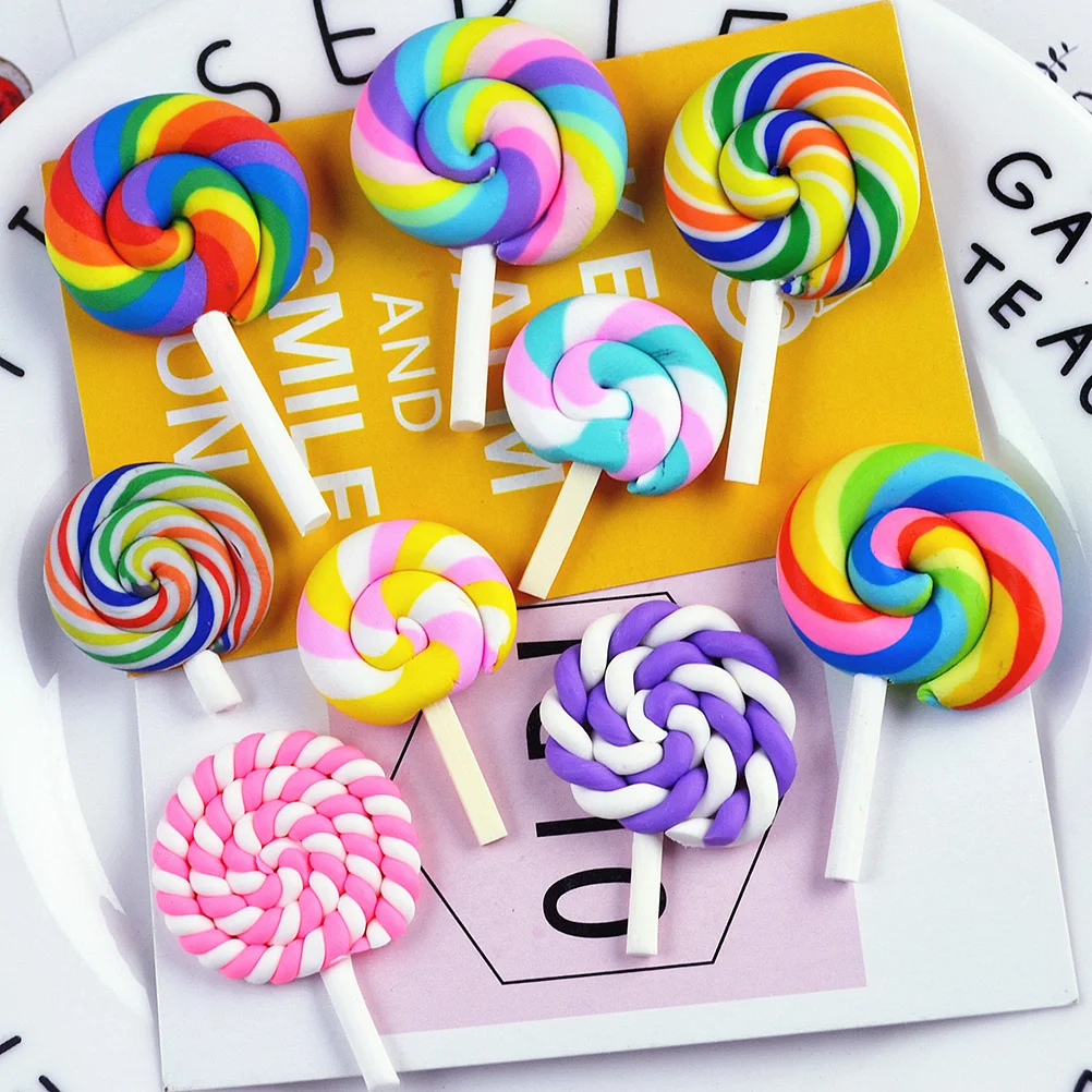 12pcs Sweet Polymer Clay Candy Clay Lollipop Hair Decoration Barrettes Decor Accessories for DIY and Crafting Supplies (Mixed St
12pcs Sweet Polymer Clay Candy Clay Lollipop Hair Decoration Barrettes Decor Accessories for DIY and Crafting Supplies (Mixed St